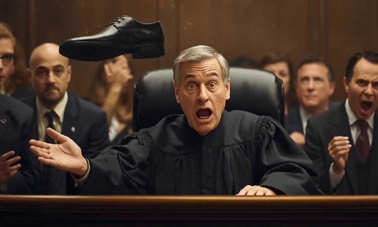 A shoe flung at the judiciary